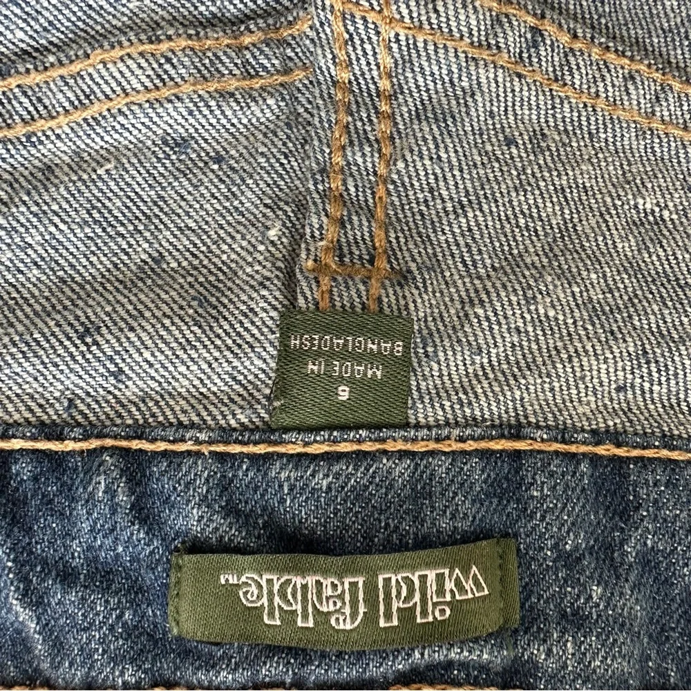 Wild Fable  Hi Rise Distressed Blue Denim Shorts - Picture 5 of 6